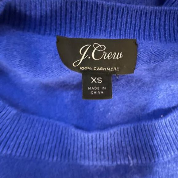 J.Crew Italian Cashmere Royal Blue Sweater - Picture 4 of 5